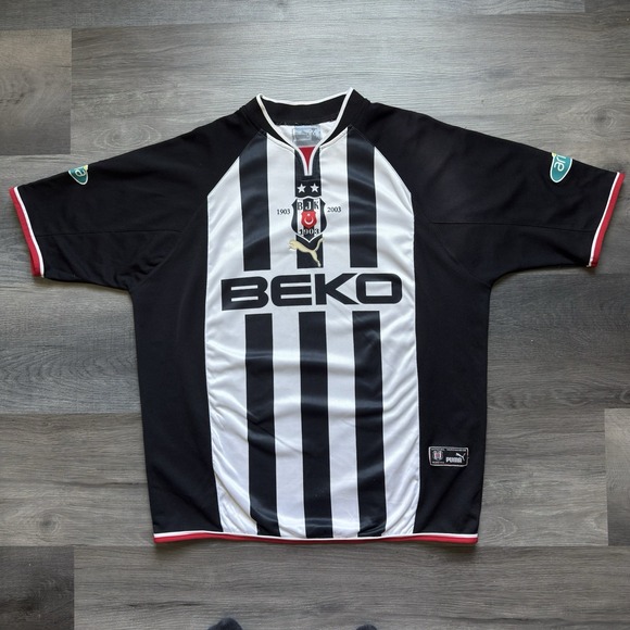 PUMA 2002-2003 Besiktas JK Away Jersey Mens XL Centenary Turkey Vintage Y2K